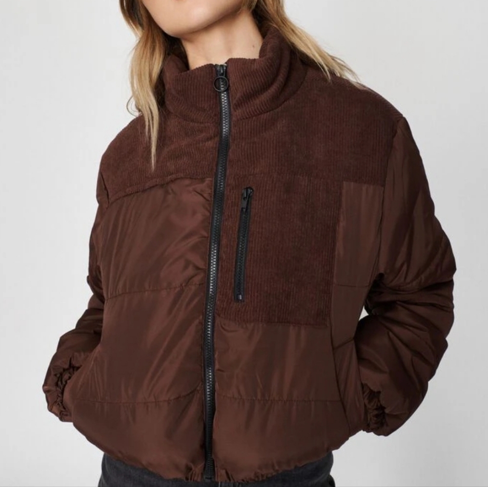 Garage Chocolate Brown Puffer Jacket